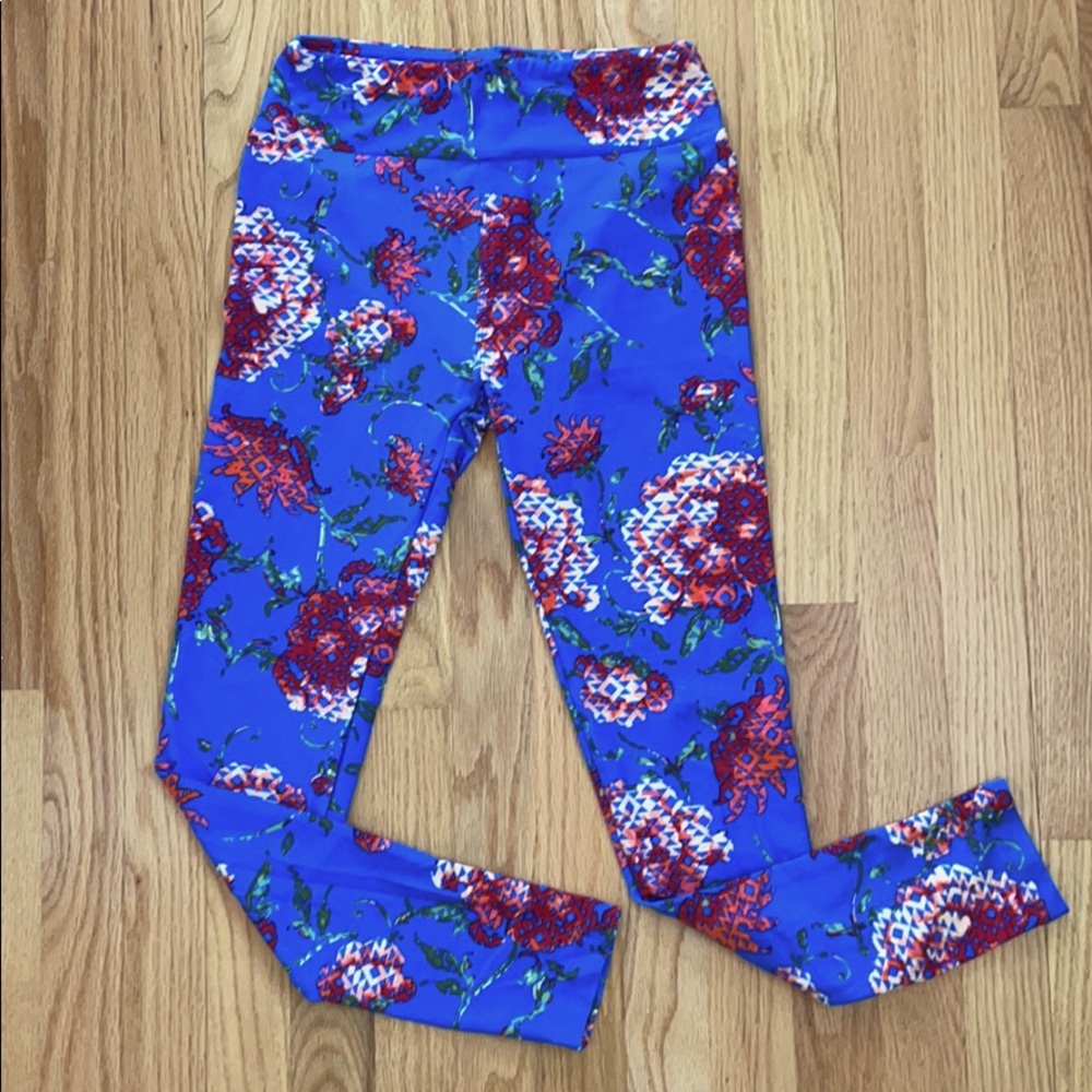 LuLaRoe Flower Leggings OS